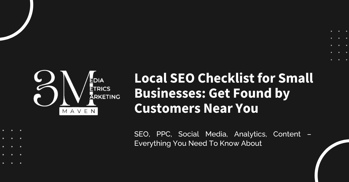 local SEO checklist for small businesses